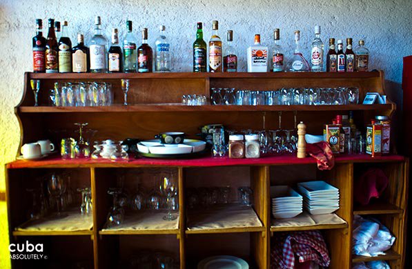 cupboard at restaurant Vistamar in Miramar© Cuba Absolutely, 2014