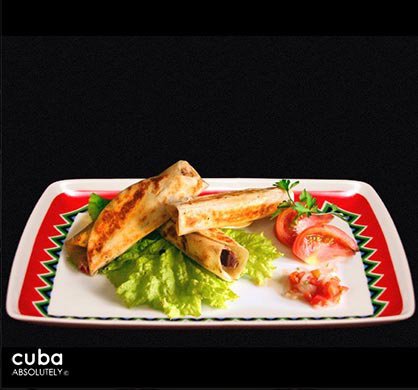 dish of tacos at Restaurant los compadres © Cuba Absolutely, 2014