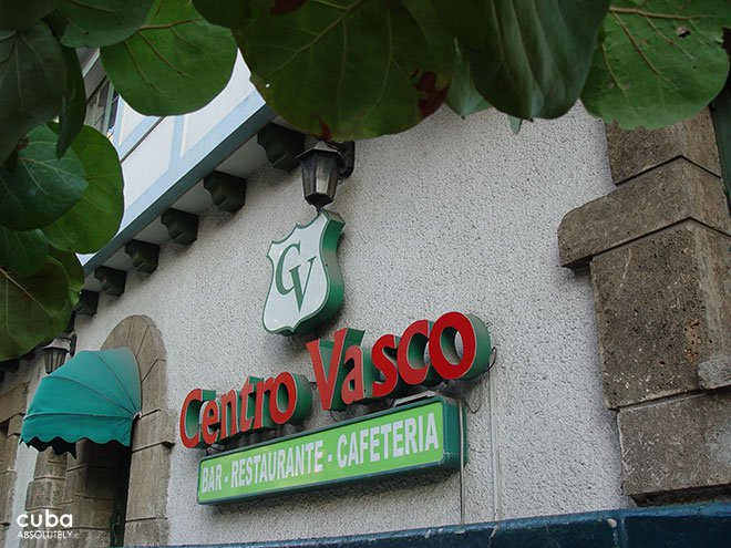 sign of Centro Vasco club in Vedado© Cuba Absolutely, 2014