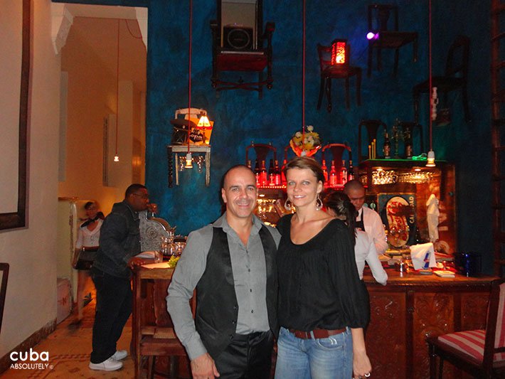 woman and man at Casa Miglis restaurant in old havana© Cuba Absolutely, 2014