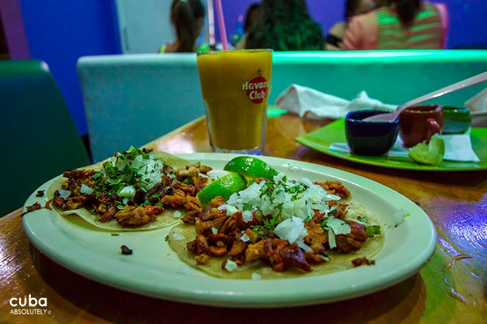 Tacos at La Pachanga restaurant in New Vedado © Cuba Absolutely, 2014