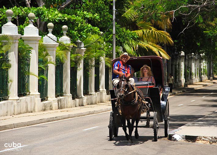 Carlos III avenue , horse carriage on the street © Cuba Absolutely, 2014