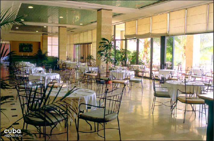 Occidental Miramar hotel, restaurant with iron furnitures  © Cuba Absolutely, 2014 - 2020