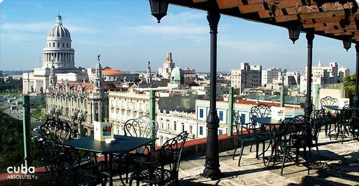 Parque Central hotel in Old Havana, terrace on the top © Cuba Absolutely, 2014 - 2020