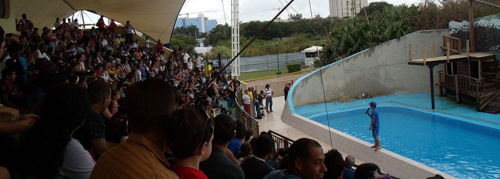 National acuarium, people in the audience of a show